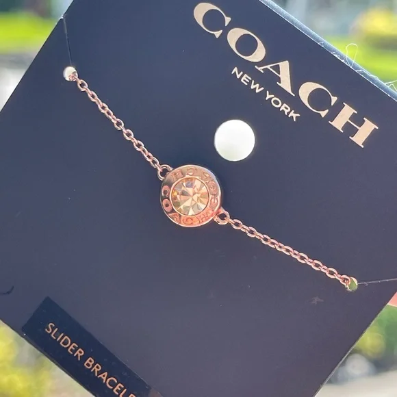 COACH Open Circle Slider Bracelet In Rose Gold - Picture 4 of 16